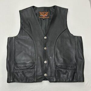 Milwaukee Leather Men's Classic Buffalo Nickel Snap Vest